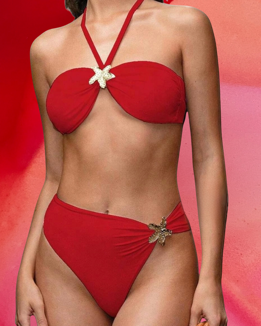 SELF TIE SWIMSUIT SET